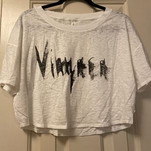 Lululemon lightest cropped ‘Vinyasa’ burnout tee